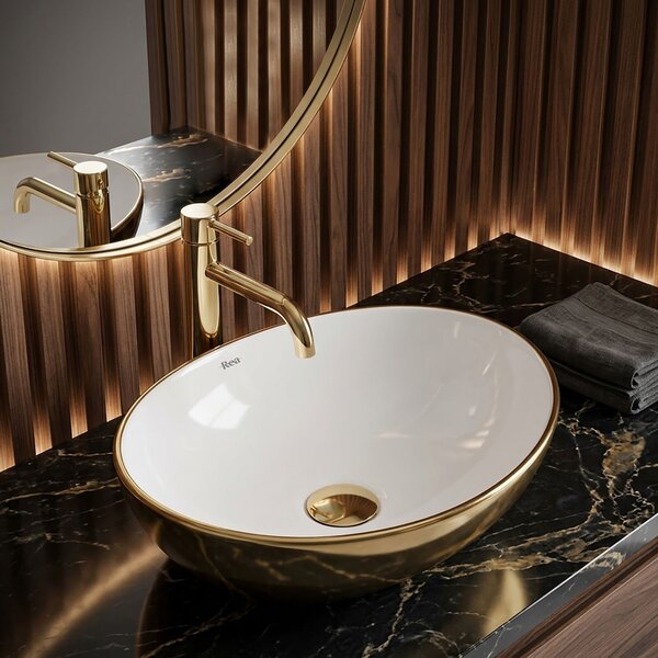 Countertop Basin Rea Sofia Gold / White