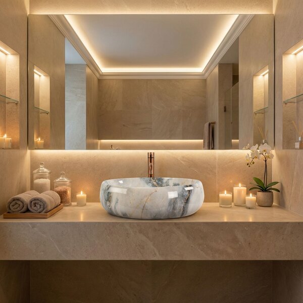 Countertop washbasin Rea Linda Granit