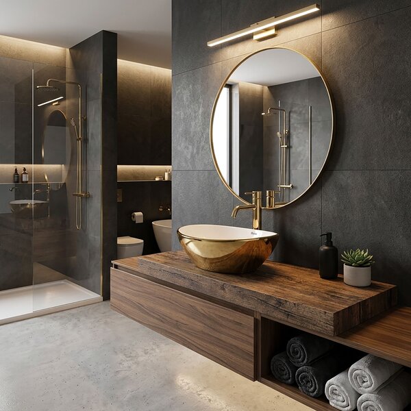 Countertop Basin Rea Sofia Gold / White