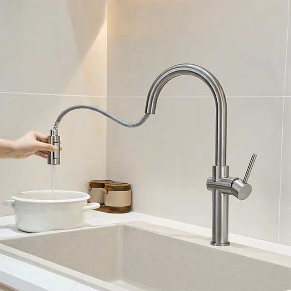 Kitchen faucet Fresh High BRUSH NICKEL