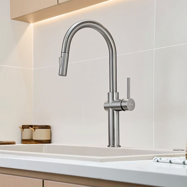 Kitchen faucet Fresh High BRUSH NICKEL
