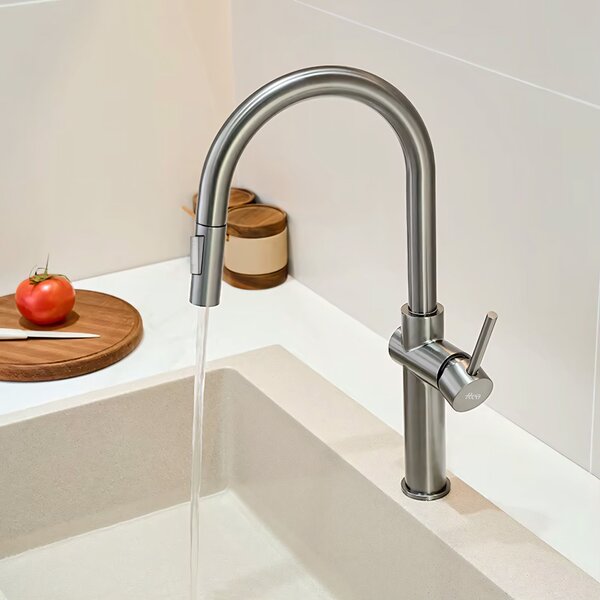 Kitchen faucet Fresh High BRUSH NICKEL