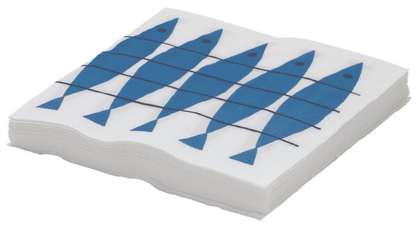 Almedahls Sill paper napkin 20-pack blue-white