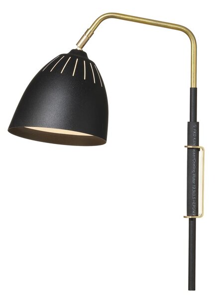 Örsjö Belysning Lean wall lamp black