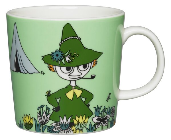 Arabia Snufkin Moomin mug green