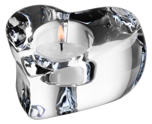 Kosta Boda Valentino candle holder clear