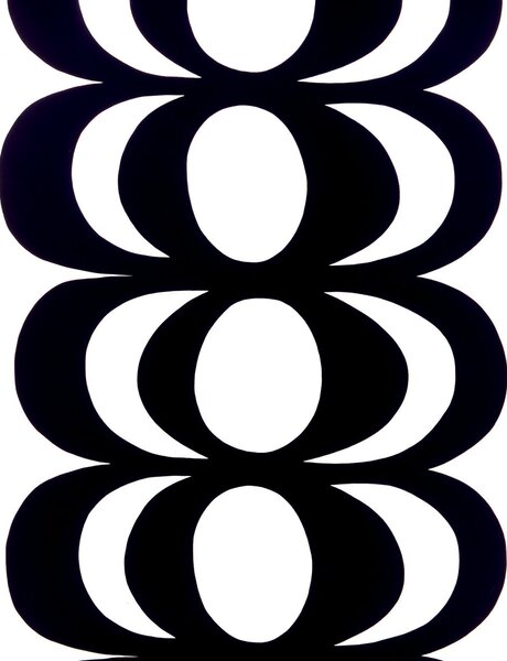 Marimekko Kaivo fabric black-white