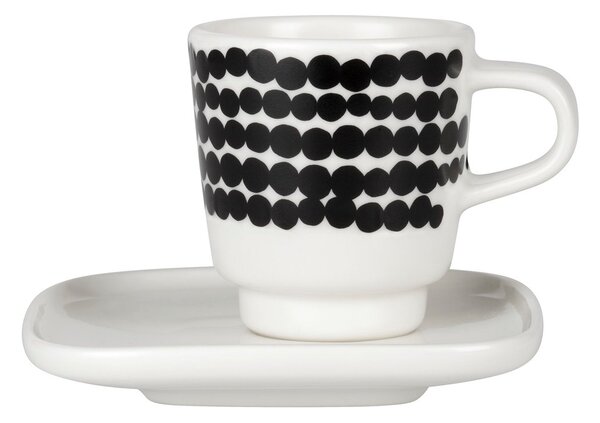 Marimekko Räsymatto espresso cup black-white