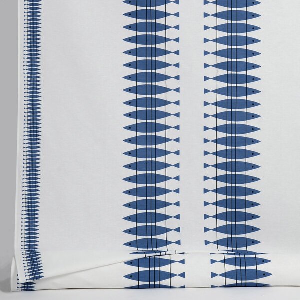 Almedahls Sill fabric white-blue