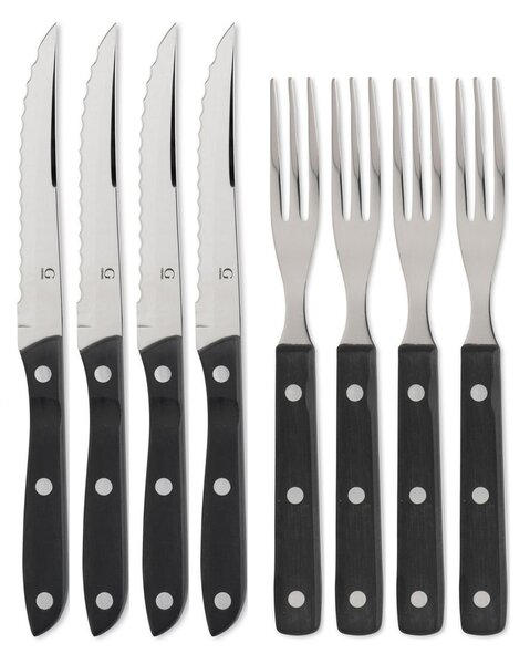 Gense Old Farmer black cutlery 8 pieces 8 pcs