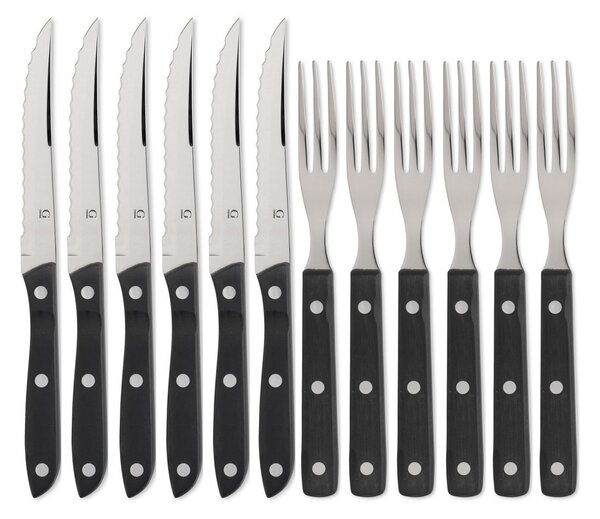 Gense Old Farmer black cutlery 12 pieces 12 pieces