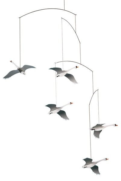 Flensted Mobiles Scandinavian swan mobile multi