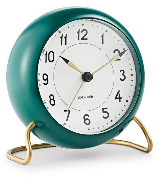 Arne Jacobsen Clocks AJ Station table clock green green