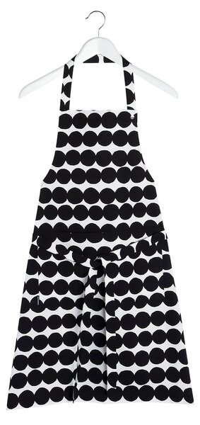 Marimekko Räsymatto apron black-white