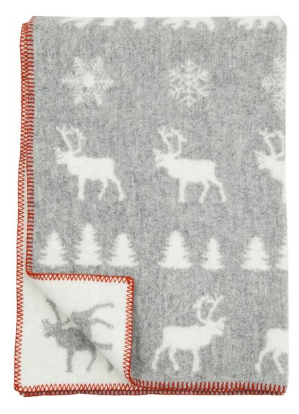 Klippan Yllefabrik Wilderness childrens blanket grey