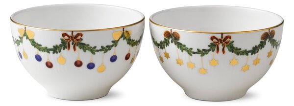 Royal Copenhagen Star Fluted Christmas bowl 2-pack 30 cl