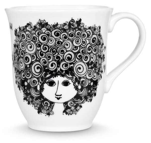 Bjørn Wiinblad Rosalinde mug 35 cl black