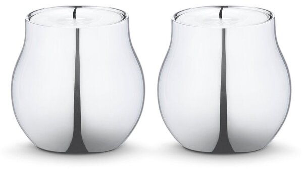 Georg Jensen Cafu tealight holder 2-pack stainless steel