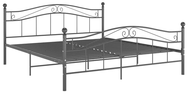 Bed Frame without Mattress Black Metal 180x200 cm Super King