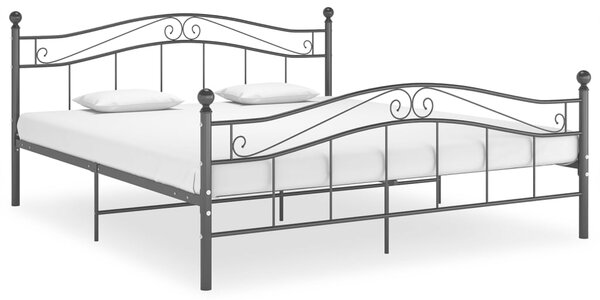 Bed Frame without Mattress Black Metal 180x200 cm Super King