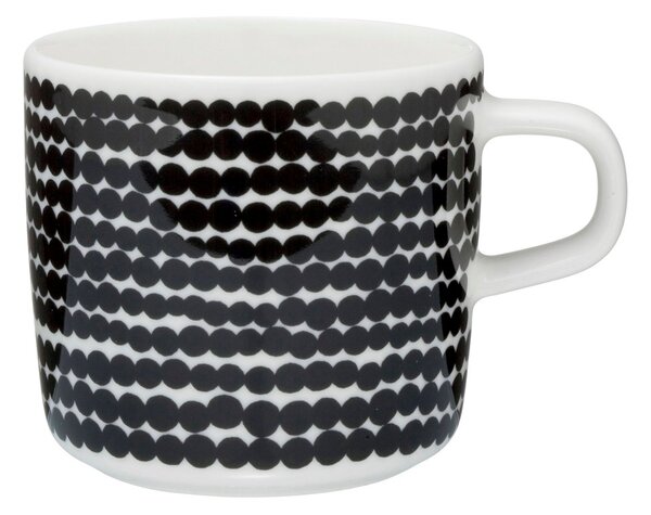 Marimekko Räsymatto coffee cup 20 cl black-white