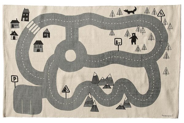 Bloomingville Bloomingville kids rug with road print 100x150 cm