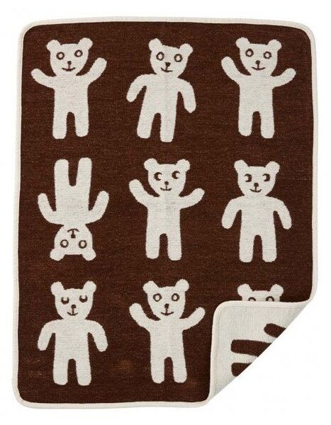 Klippan Yllefabrik Bruno childrens blanket brown