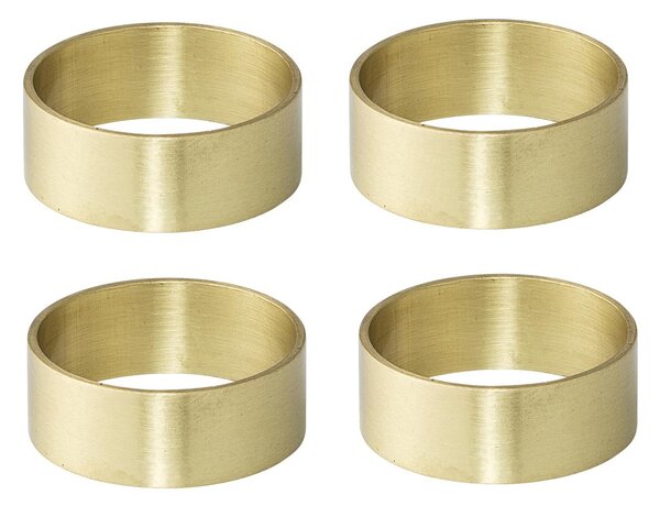 Bloomingville Bloomingville napkin rings 4 pack brass