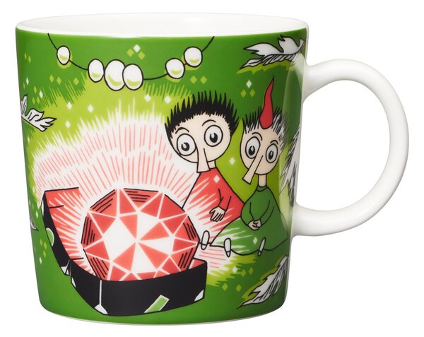 Arabia Thingumy & Bob King's Ruby Moomin mug green