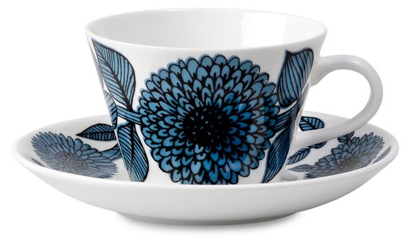 Gustavsbergs Porslinsfabrik Blå Aster coffee set cone coffee cup + saucer