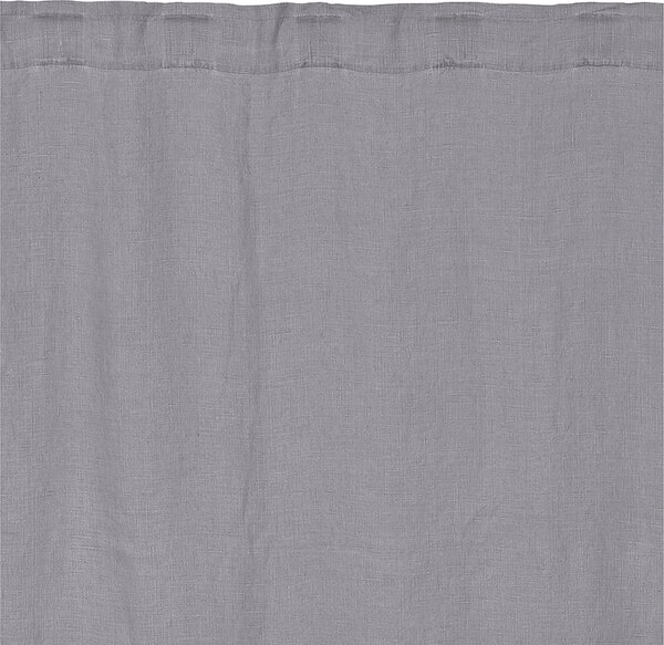 Linum West curtain with ribbon strip Light stone grey