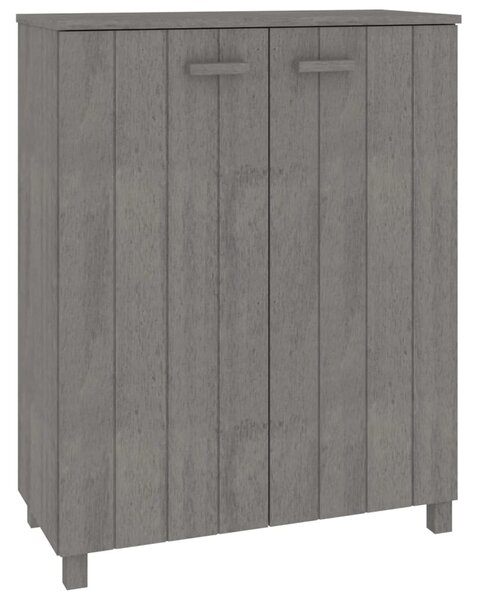 Shoe Cabinet HAMAR Light Grey 85x40x108 cm Solid Wood Pine