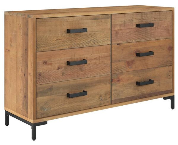 Sideboard Brown 110x35x70 cm Solid Pinewood