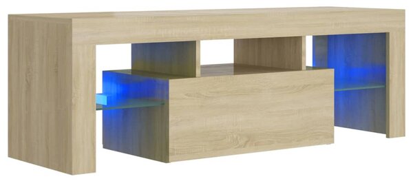 TV Cabinet with LED Lights Sonoma Oak 120x35x40 cm