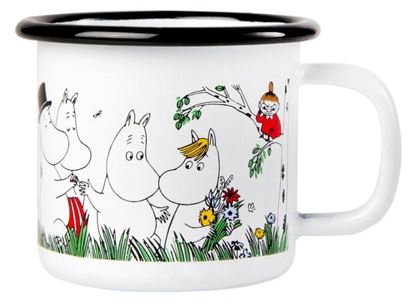 Muurla Glada familjen enamel mug 1.5 dl Gladafamiljen