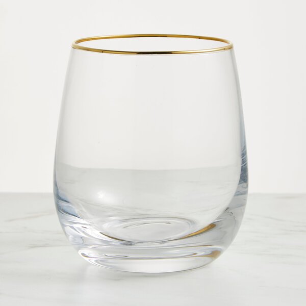 Gold Band Tumbler Clear