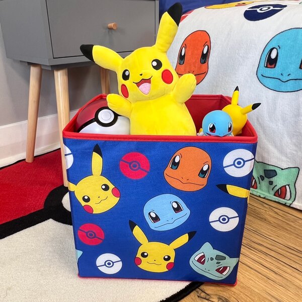 Set of 2 3.6L Pokemon Storage Cubes MultiColoured