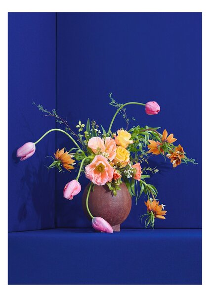 Paper Collective Blomst 01 Blue poster 50x70 cm