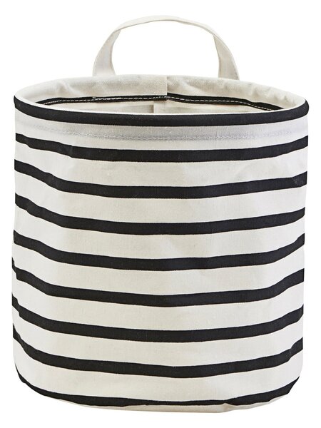 House Doctor Stripes storage basket Black-white