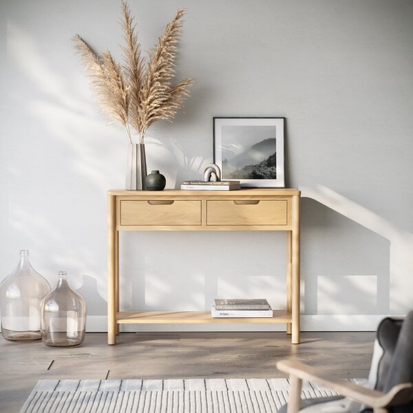 Florida Console Table, Oak Effect Natural