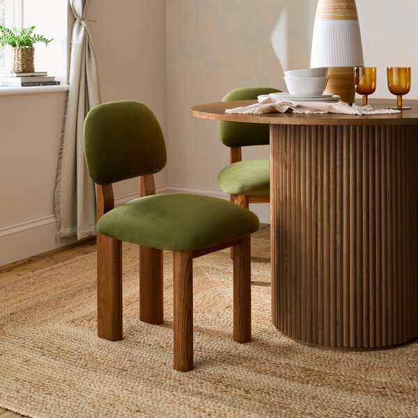 Adelita Dining Chair, Velvet Olive