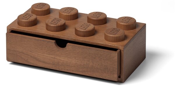 LEGO Wooden 8 Desk Drawer Dark Oak