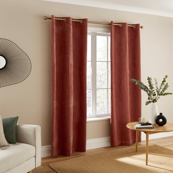 Ensley Chenille Eyelet Curtain Soft Clay