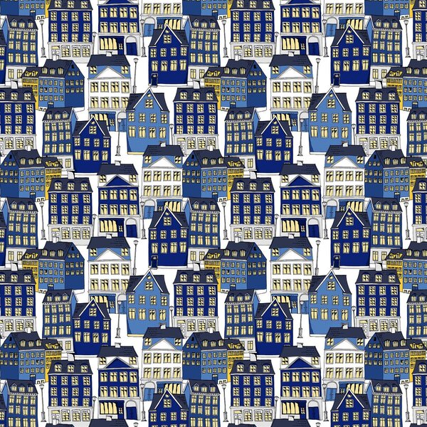 Arvidssons Textil Gamlastan fabric Blue