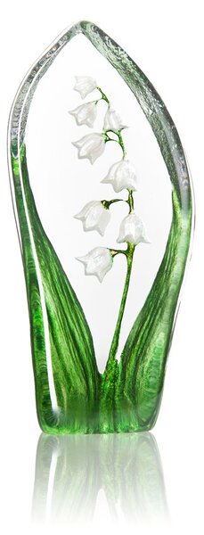 Målerås Glasbruk Lily of the Valley glass sculpture White