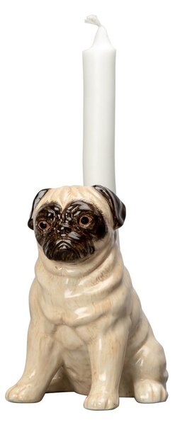 Byon Pug candle sticks 14.5 cm Beige-brown