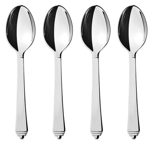 Georg Jensen Pyramid teaspoon large 4-pack