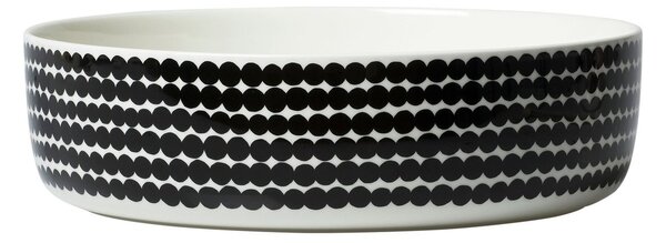 Marimekko Oiva Räsymatto serving bowl 3 L White-black