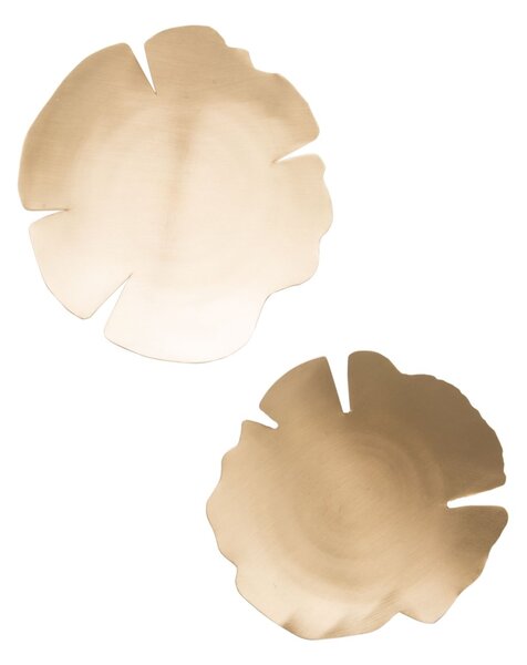 URBAN NATURE CULTURE Leaves decorative saucer 2-pack Brass