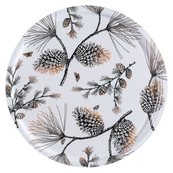 Åry Home Pine Cone tray Ø 65 cm Cotton white